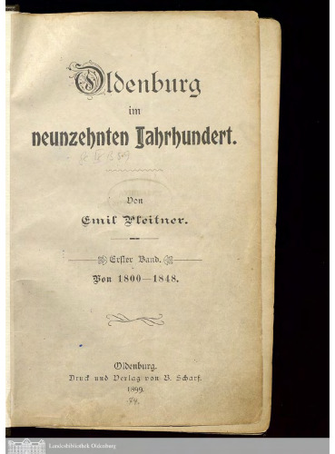 Oldenburg im neunzehnten Jahrhundert / Von 1800 - 1848