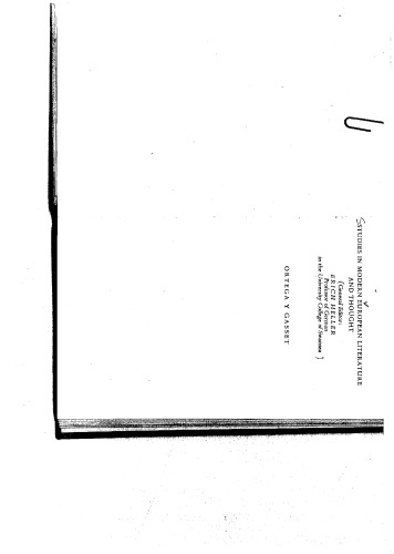 Ortega y Gasset: An Outline of his Philosophy