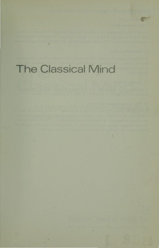 A History of Western Philosophy ; The Classical Mind