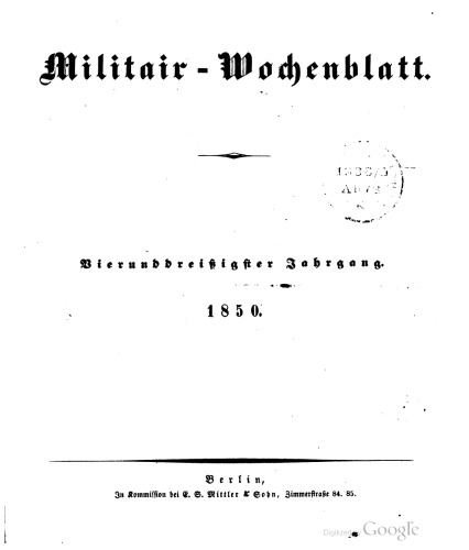 Militär-Wochenblatt