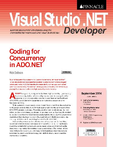 Visual Studio® .NET Developer