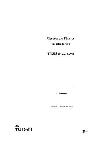 Mesoscopic physics