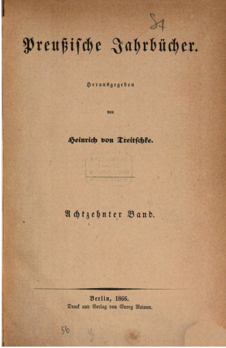 Preußische Jahrbücher