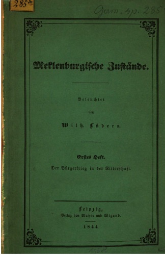 Der Bürgerkrieg in der Ritterschaft