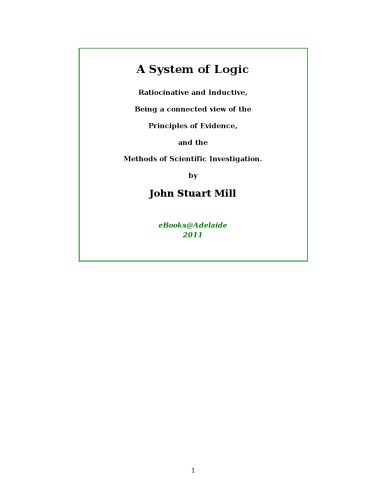 A System of Logic
