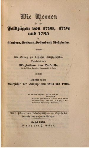 Geschichte der Feldzüge von 1794 und 1795