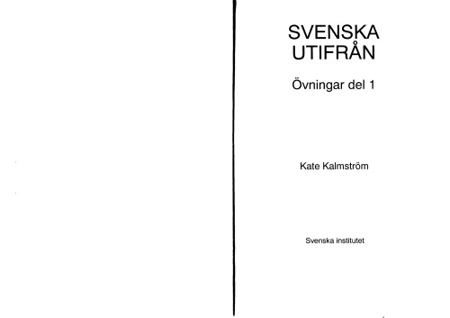 Svenska utifrån. Övningar del 1