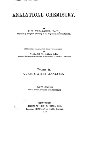 Analytical Chemistry Vol 2