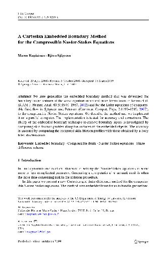 A Cartesian Embedded Boundary Method for the Compressible Navier-Stokes Equations