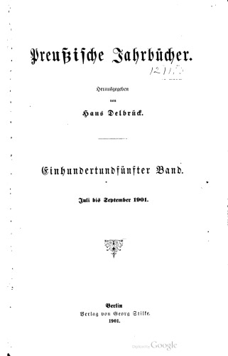 Preußische Jahrbücher