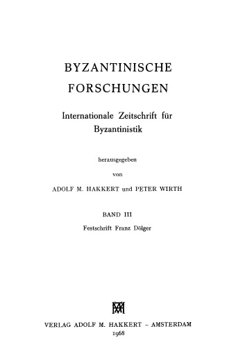 Byzantinische Forschungen