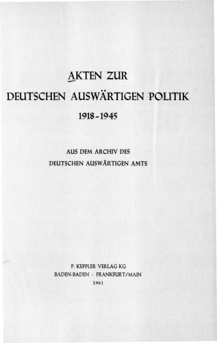 DIE KRIEGSJAHRE : 4. September 1939 bis 18. März 1940