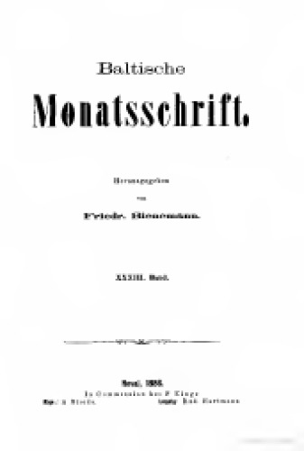 Baltische Monatsschrift