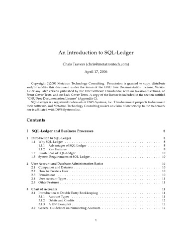 An Introduction to SQL-Ledger