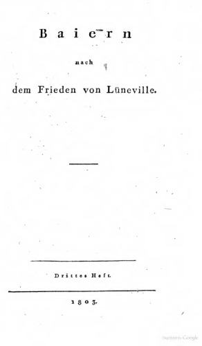 Baiern nach dem Frieden von Lüneville [Luneville]