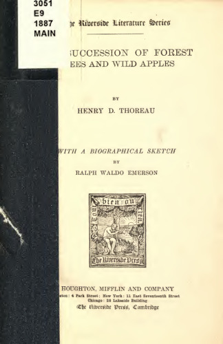 The Succession of Forest Trees and Wild Apples