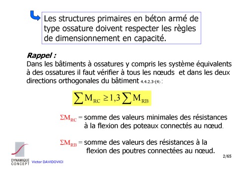 Portiques en béton armé