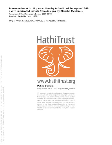 In Memoriam A. H. H.