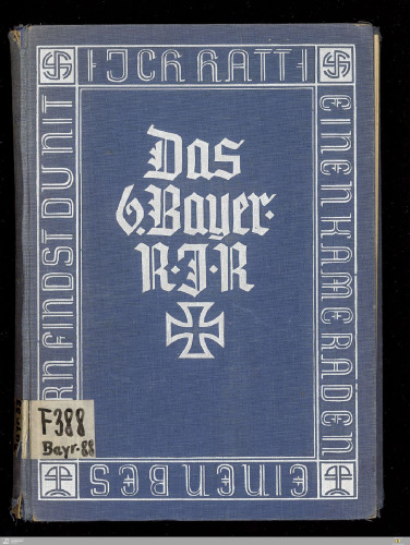 Das Königlich Bayerische Reserve-Infanterie-Regiment Nr. 6