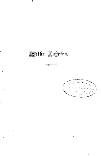 Wilde Fahrten. Erinnerungsblätter aus dem Amerikanischen Bürgerkriege