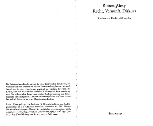 Recht, Vernunft, Diskurs