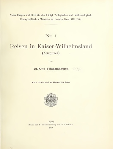 Reisen in Kaiser-Wilhelmsland (Neu-Guinea)