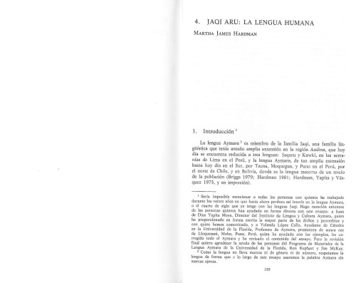 Jaqi Aru : la lengua humana