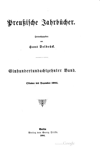 Preußische Jahrbücher