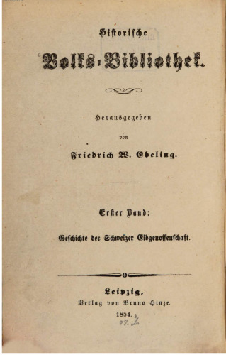 Geschichte der Schweizer Eidgenossenschaft