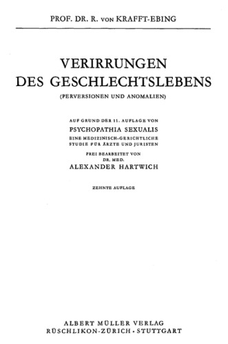 Verirrungen des Geschlechtslebens