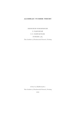 Algebraic number theory