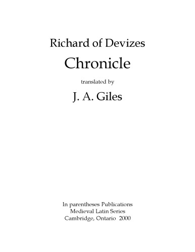 Chronicle, translated by J. A. Giles
