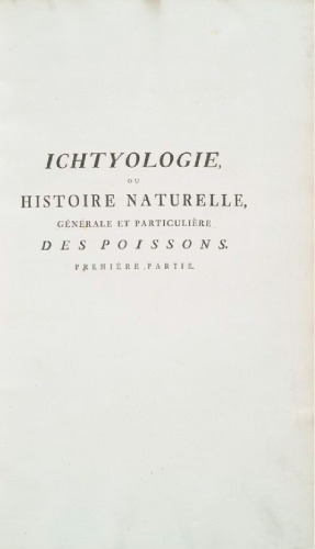 Allgemeine Naturgeschichte der Fische. French Ichtylogie, ou Histoire naturelle