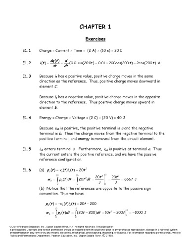 Electrical Engineering: Principles and Applications - Solutions
