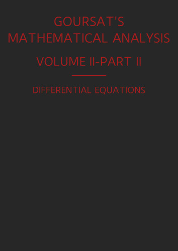 A Course of Mathematical Analysis, Volume II, Part II