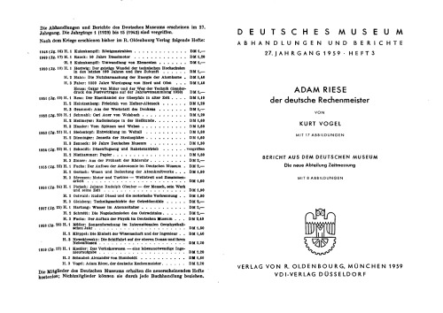 Adam Riese, der deutsche Rechenmeister Mit 17 Abb.