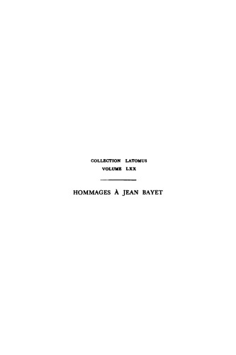 Hommages à Jean Bayet