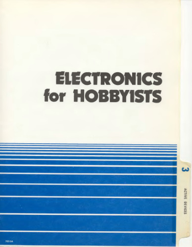 Electronics for Hobbyists (Unit 3. Active Devices)