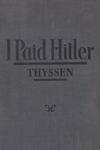 I paid Hitler