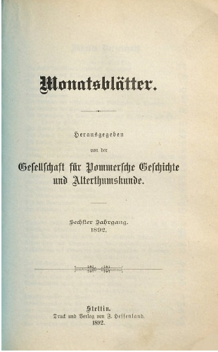 Monatshefte
