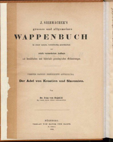 Der Adel von Kroatien und Slavonien