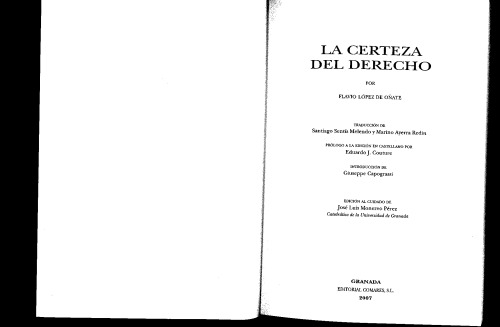 La certeza del derecho