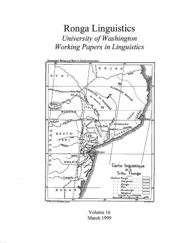 Ronga Linguistics
