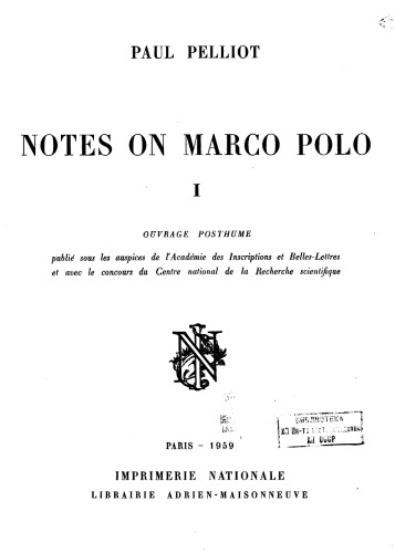 Notes on Marco Polo