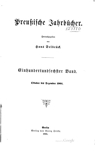 Preußische Jahrbücher