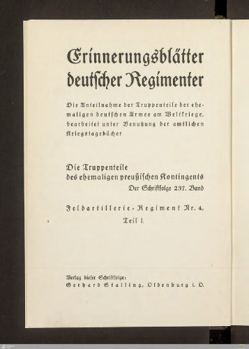 Feldartillerie-Regiment Prinzregent Luitpold von Bayern (Magdeburgisches) Nr. 4