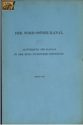 Ausführung des Kanals in der Burg-Kudenseer Niederung