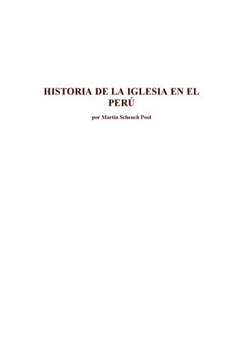 Historia de la Iglesia en el Perú
