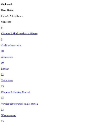 iPod touch iOS 5 User Guide