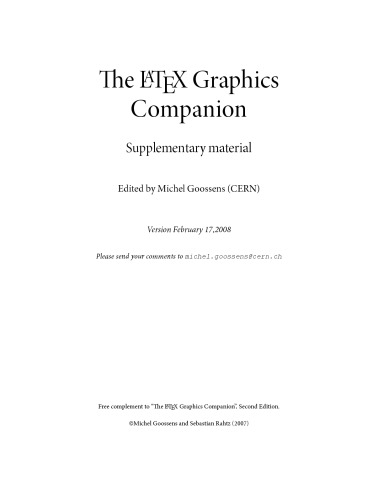 The LaTeX graphics companion.. Supplementary material